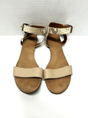 Arturo Chiang summer sandals tan/cream faux snakeskin
